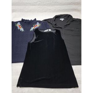 Vintage Nicole Miller, 70/21 Embroidered Floral Sweater, Velvet Chico's  Size M